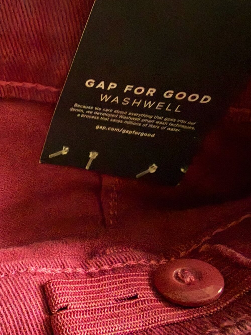 NWT Gap Girls Wide-leg High Rise Jeans Dark Pink Size 12 - Picture 6 of 6